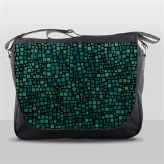 Squares Cubism Geometric Background Messenger Bag