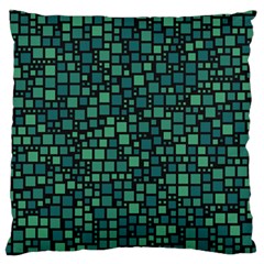 Squares Cubism Geometric Background Large Cushion Case (two Sides)