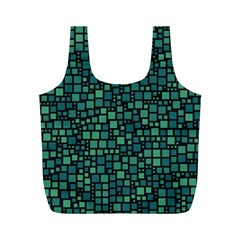 Squares Cubism Geometric Background Full Print Recycle Bag (m)