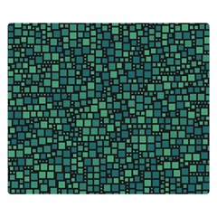 Squares Cubism Geometric Background Two Sides Premium Plush Fleece Blanket (kids Size)