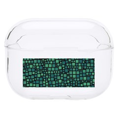 Squares Cubism Geometric Background Hard Pc Airpods Pro Case by Maspions