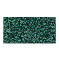 Squares Cubism Geometric Background Satin Wrap 35  X 70 