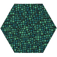 Squares Cubism Geometric Background Wooden Puzzle Hexagon