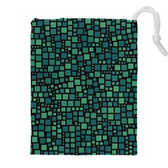 Squares Cubism Geometric Background Drawstring Pouch (5xl)