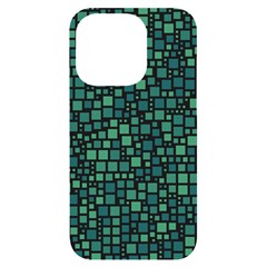 Squares Cubism Geometric Background Iphone 14 Pro Black Uv Print Case