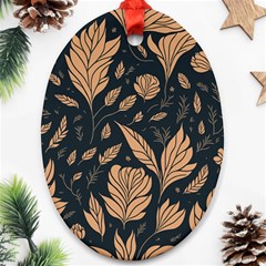 Background Pattern Leaves Texture Ornament (oval) by Maspions