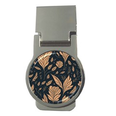 Background Pattern Leaves Texture Money Clips (round) 