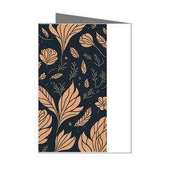 Background Pattern Leaves Texture Mini Greeting Cards (pkg Of 8)