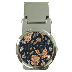 Background Pattern Leaves Texture Money Clip Watches