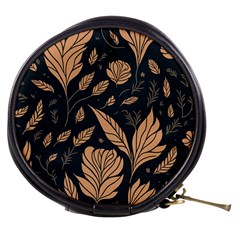 Background Pattern Leaves Texture Mini Makeup Bag