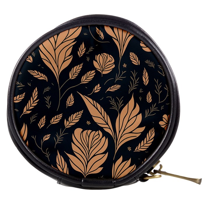 Background Pattern Leaves Texture Mini Makeup Bag