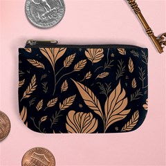 Background Pattern Leaves Texture Mini Coin Purse