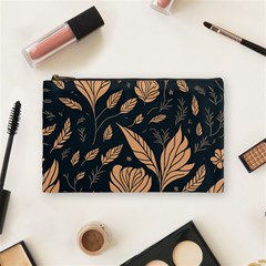 Background Pattern Leaves Texture Cosmetic Bag (medium)