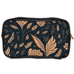 Background Pattern Leaves Texture Toiletries Bag (two Sides)