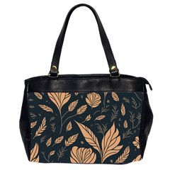 Background Pattern Leaves Texture Oversize Office Handbag (2 Sides)