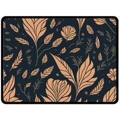 Background Pattern Leaves Texture Fleece Blanket (large) by Maspions