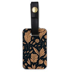 Background Pattern Leaves Texture Luggage Tag (one Side)