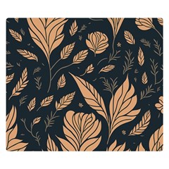 Background Pattern Leaves Texture Two Sides Premium Plush Fleece Blanket (kids Size)