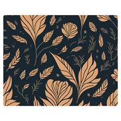 Background Pattern Leaves Texture Two Sides Premium Plush Fleece Blanket (teen Size)