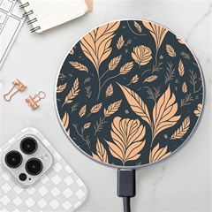 Background Pattern Leaves Texture Wireless Fast Charger(white)