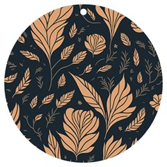 Background Pattern Leaves Texture Uv Print Acrylic Ornament Round by Maspions