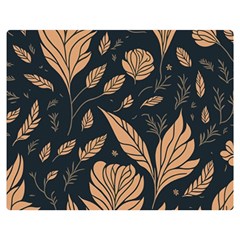 Background Pattern Leaves Texture Premium Plush Fleece Blanket (medium)