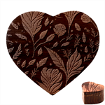 Background Pattern Leaves Texture Heart Wood Jewelry Box Front