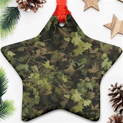 Green Camouflage Military Army Pattern Ornament (star)