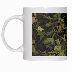 Green Camouflage Military Army Pattern White Mug