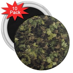 Green Camouflage Military Army Pattern 3  Magnets (10 Pack) 