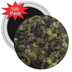 Green Camouflage Military Army Pattern 3  Magnets (100 Pack)