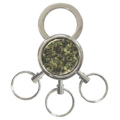 Green Camouflage Military Army Pattern 3-ring Key Chain