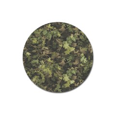 Green Camouflage Military Army Pattern Magnet 3  (round)