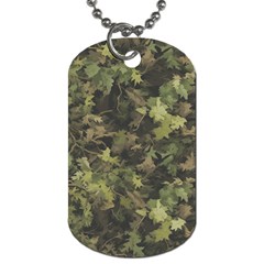 Green Camouflage Military Army Pattern Dog Tag (one Side) by Maspions