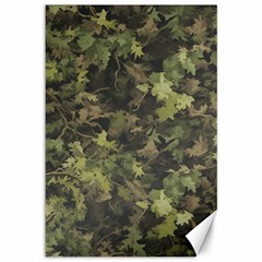 Green Camouflage Military Army Pattern Canvas 12  X 18  by Maspions