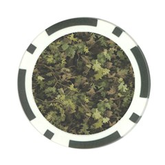 Green Camouflage Military Army Pattern Poker Chip Card Guard