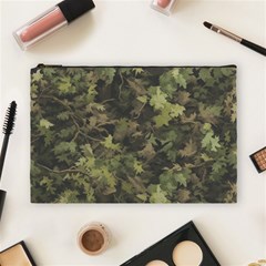 Green Camouflage Military Army Pattern Cosmetic Bag (large)