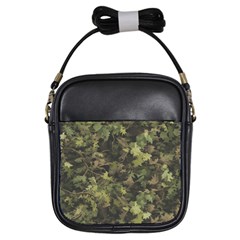 Green Camouflage Military Army Pattern Girls Sling Bag