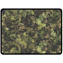 Green Camouflage Military Army Pattern Fleece Blanket (large)