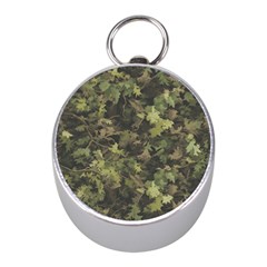 Green Camouflage Military Army Pattern Mini Silver Compasses