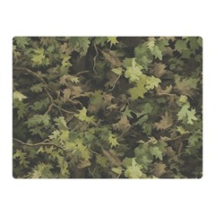 Green Camouflage Military Army Pattern Two Sides Premium Plush Fleece Blanket (mini) by Maspions