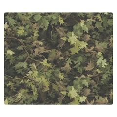 Green Camouflage Military Army Pattern Two Sides Premium Plush Fleece Blanket (kids Size)