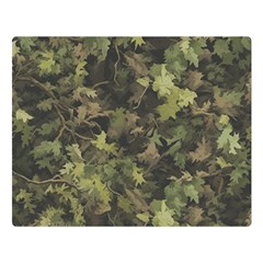 Green Camouflage Military Army Pattern Two Sides Premium Plush Fleece Blanket (large)