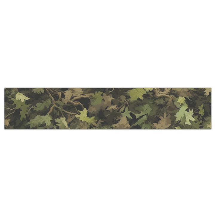 Green Camouflage Military Army Pattern Small Premium Plush Fleece Scarf