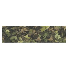 Green Camouflage Military Army Pattern Oblong Satin Scarf (16  X 60 )