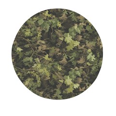 Green Camouflage Military Army Pattern Mini Round Pill Box by Maspions