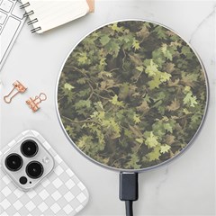 Green Camouflage Military Army Pattern Wireless Fast Charger(white)