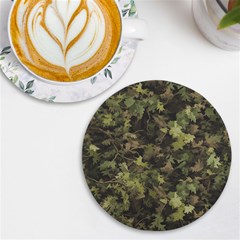 Green Camouflage Military Army Pattern Uv Print Round Tile Coaster