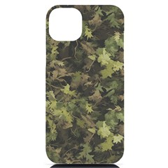 Green Camouflage Military Army Pattern Iphone 14 Plus Black Uv Print Case by Maspions