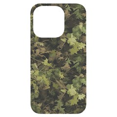 Green Camouflage Military Army Pattern Iphone 14 Pro Black Uv Print Case by Maspions